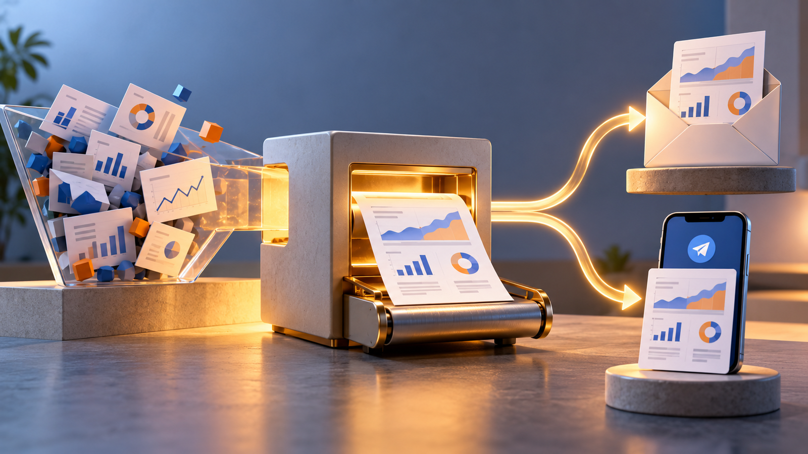 Yapay zeka ile Google Analytics veri raporu oluşturup e-posta ve Telegram'a gönderin sonuç görseli