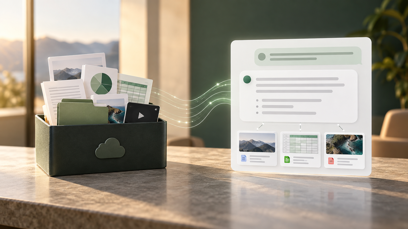 Supabase Storage'daki dosyalarla sohbet eden yapay zeka ajanı sonuç görseli