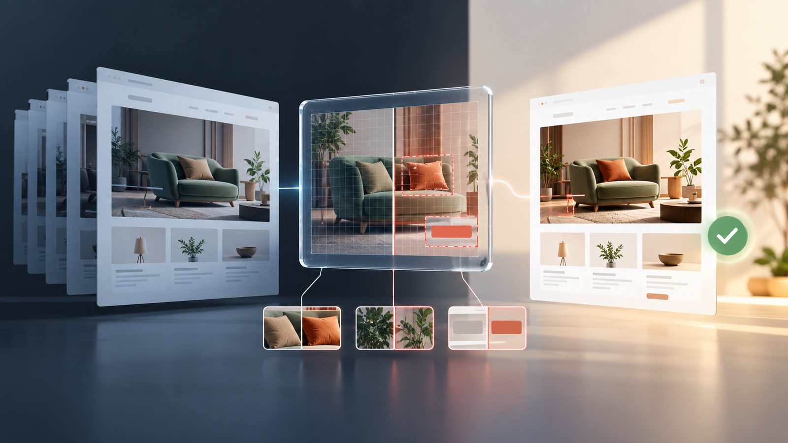 Apify ve yapay zeka görsel modeli ile Görsel Regresyon Testi sonuç görseli