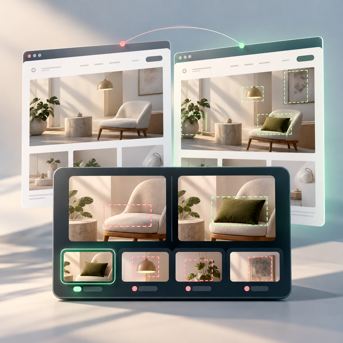 Apify ve yapay zeka görsel modeli ile Görsel Regresyon Testi için temsilî çıktı örneği