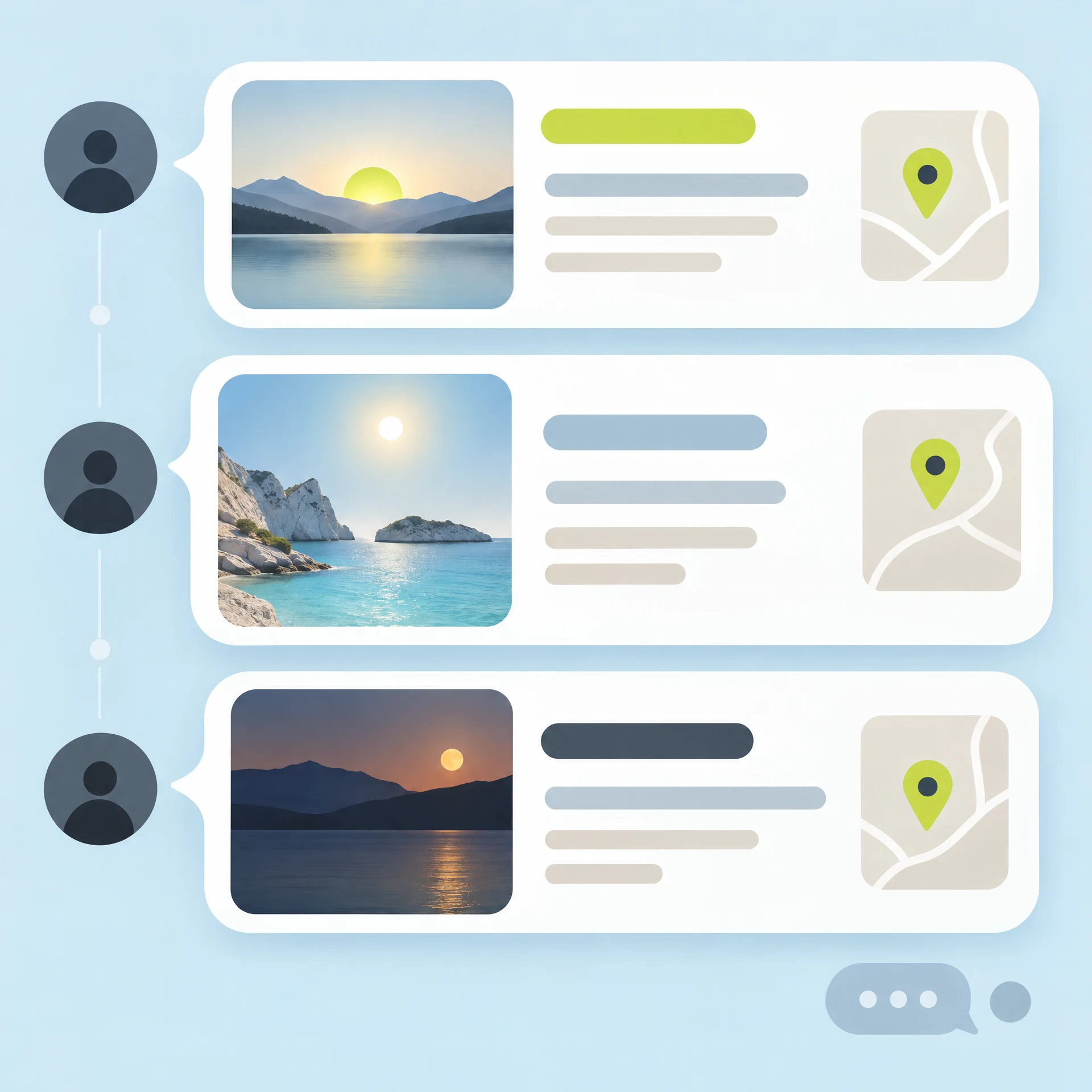 Telegram'da Google Sheets'teki etkinlik programınızla sohbet edin için temsilî çıktı örneği
