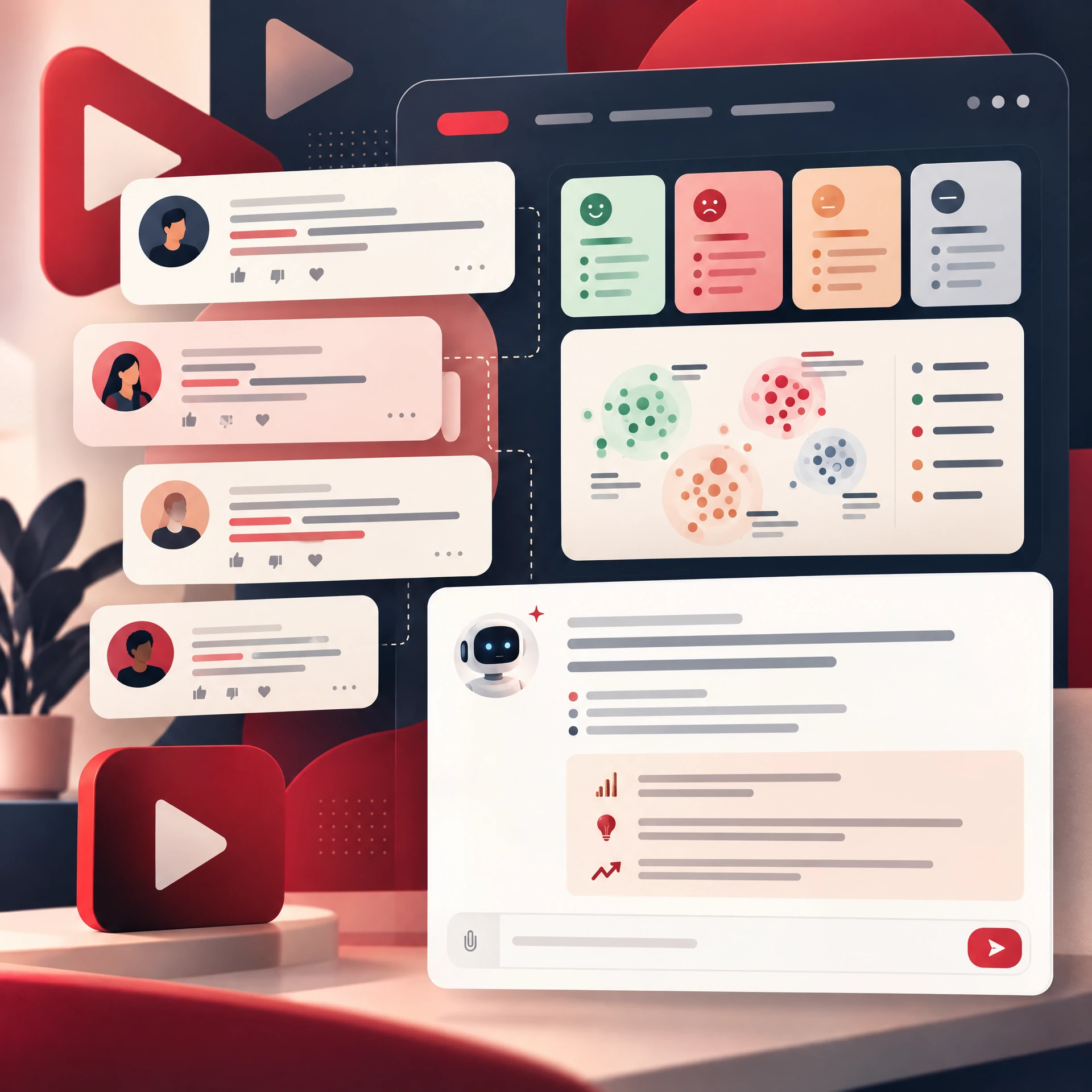 Yapay zeka ajanı sohbetiyle YouTube yorumlarından içgörü çıkarın ve analiz edin için temsilî çıktı örneği