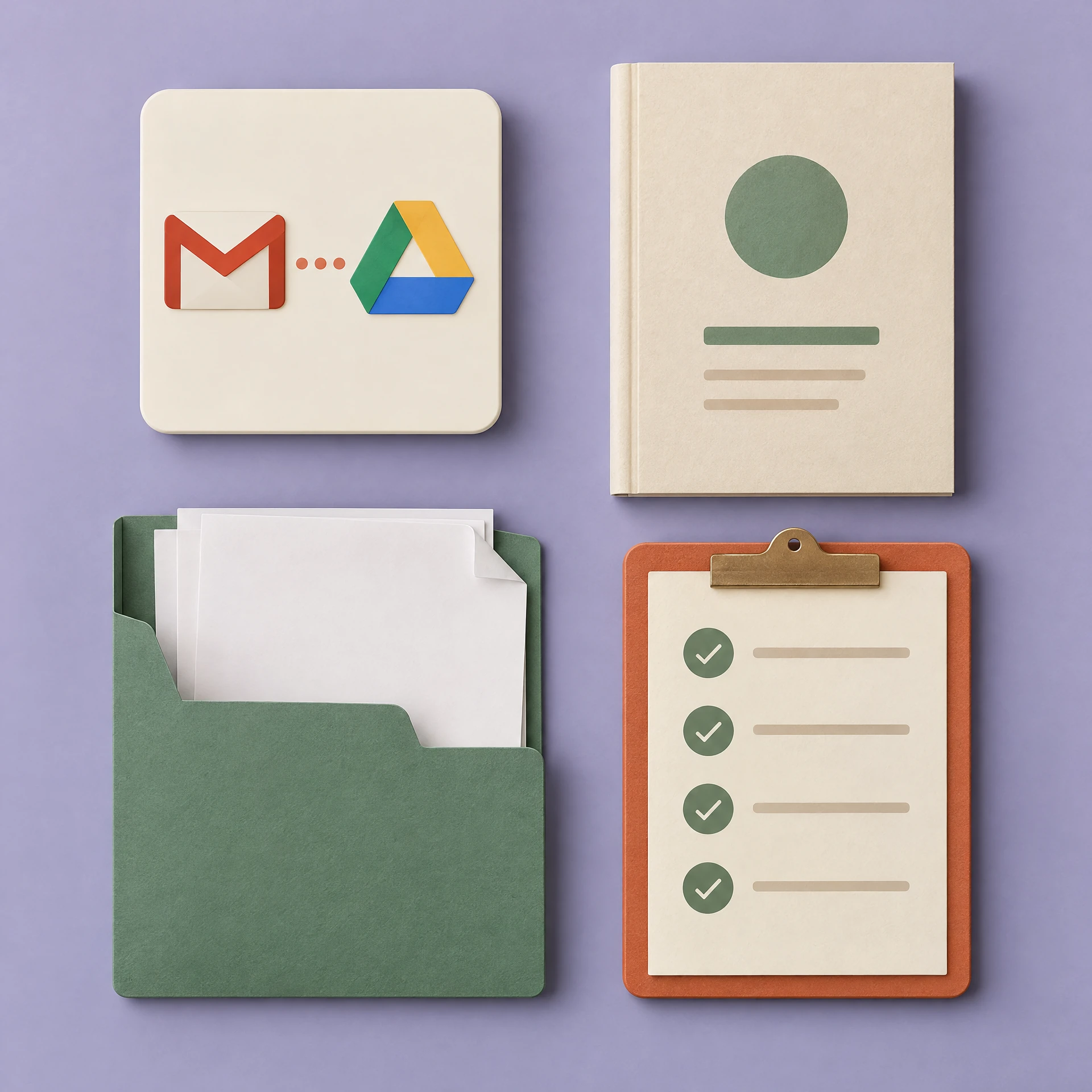 OpenAI ile Gmail'deki belirli PDF eklerini Google Drive'a gönderin teslim paketi: workflow dosyası, kurulum rehberi ve örnek çıktı