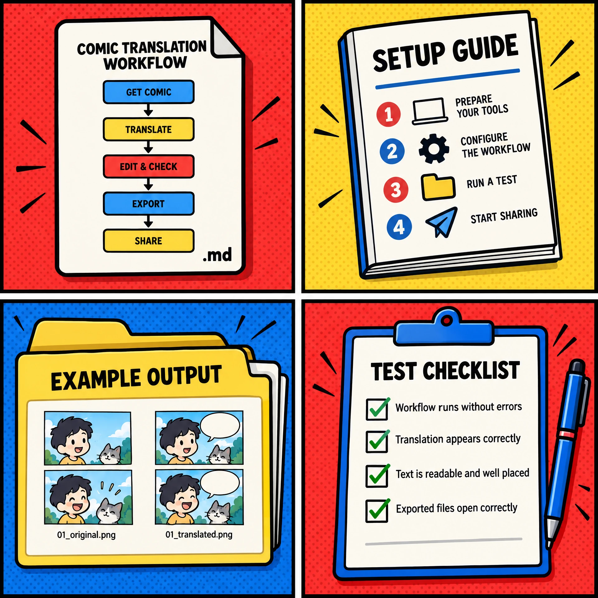 Her gün çevrilmiş Calvin ve Hobbes çizgi romanlarını Discord'a gönderin teslim paketi: workflow dosyası, kurulum rehberi ve örnek çıktı