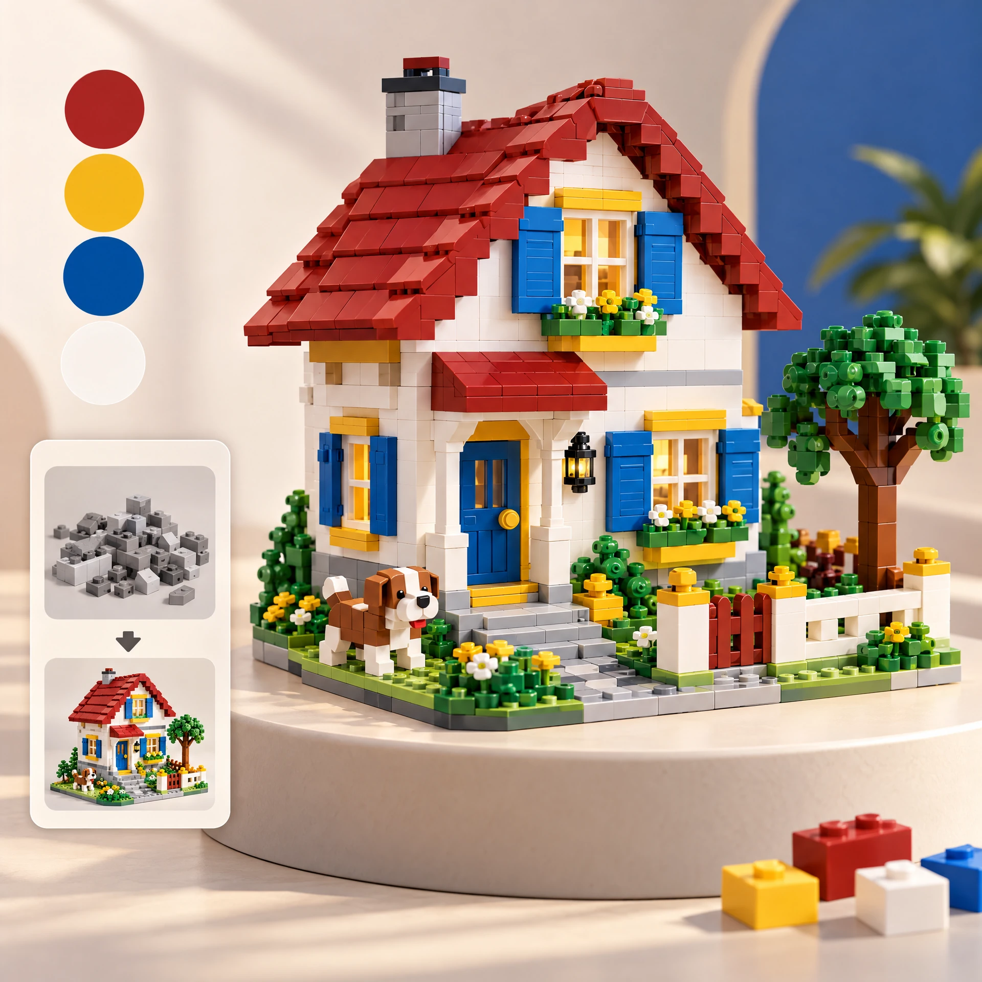 Line ve Dall-E ile görseli Lego stiline dönüştürün için temsilî çıktı örneği
